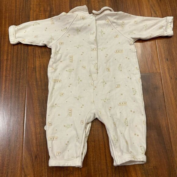 Classic Pooh Vintage Winnie the Pooh Disney beige embroidered jumpsuit - Picture 2 of 6